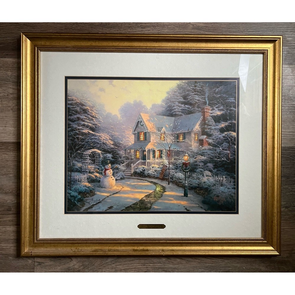 Thomas Kinkade Night Before Christmas Home Is Where Heart III Signed Numbered